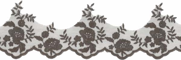 EMBROIDERED EDGING - CHOC